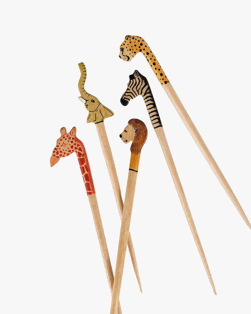 Ten Thousand Villages, Party Animal Stir Sticks, Set of 5