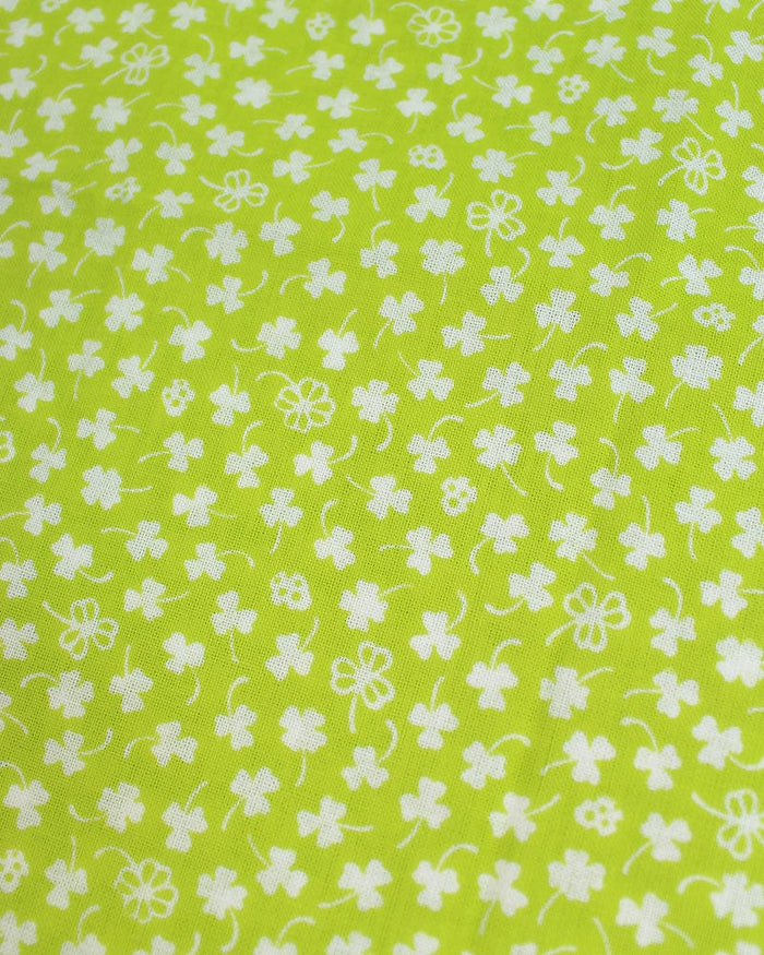 Tenugui, Classic, Komon, Green Clovers