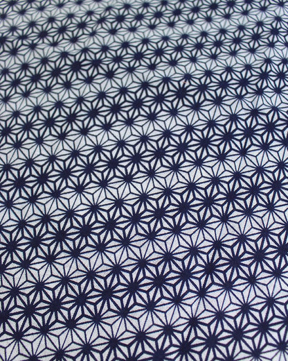 Tenugui, Classic, Komon, Navy Asanoha with Variated Lines