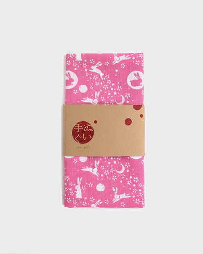 Tenugui, Classic, Komon, Pink Usagi and Moon