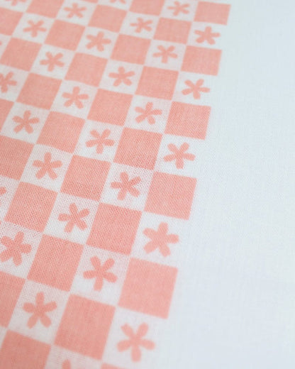 Tenugui, Classic, Komon, Sakura Within Checkers