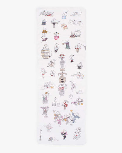 Tenugui, Double Gauze, Yokai, Jinmen Soushi