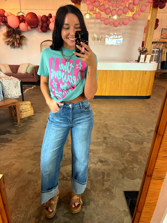 The Signature Wide Leg Denim - Classic Wash