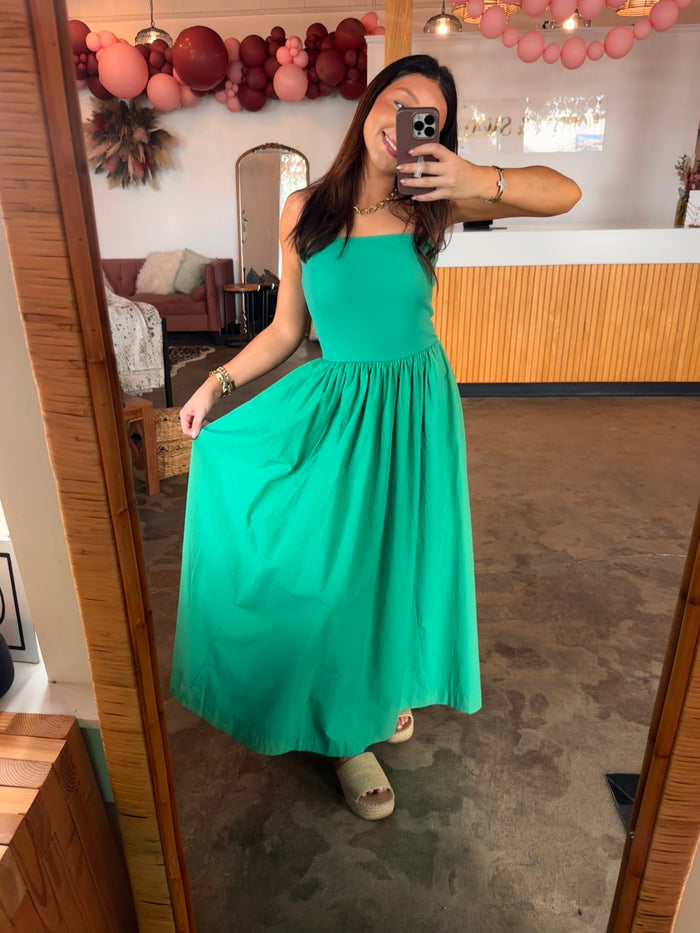 The Sway Strapless Midi - Kelly Green