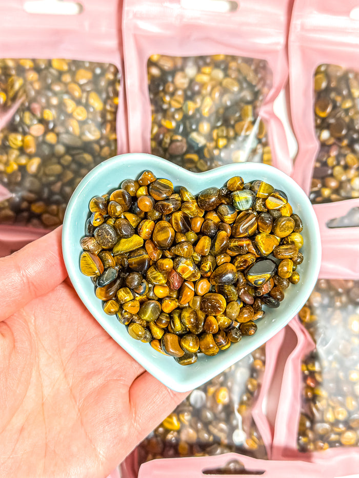 Tiger's Eye Crystal Chip Bag