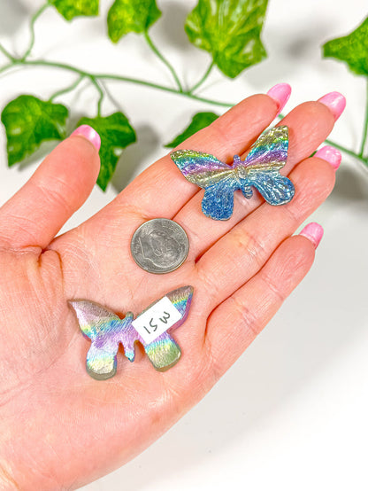 Titanium Rainbow Aura Bismuth Butterfly