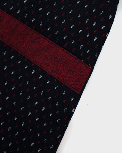 ToK Japanese Apron, Red Pockets, Indigo with Red and White Dash