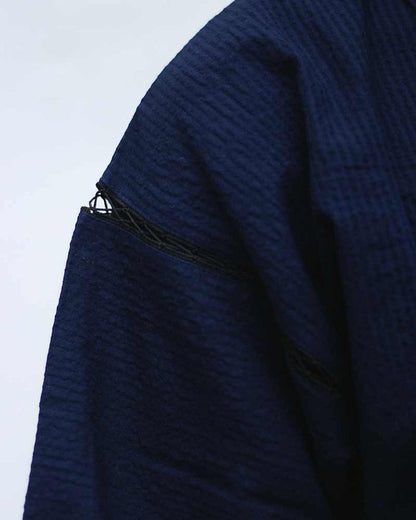ToK Jinbei Set, Chijimi Weave, Dark Indigo