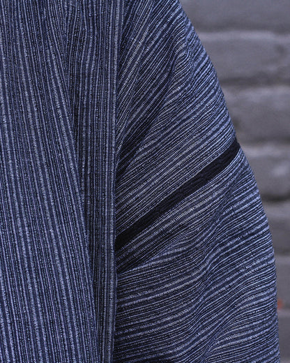 ToK Jinbei Set, Chijimi Weave, Grey Shima