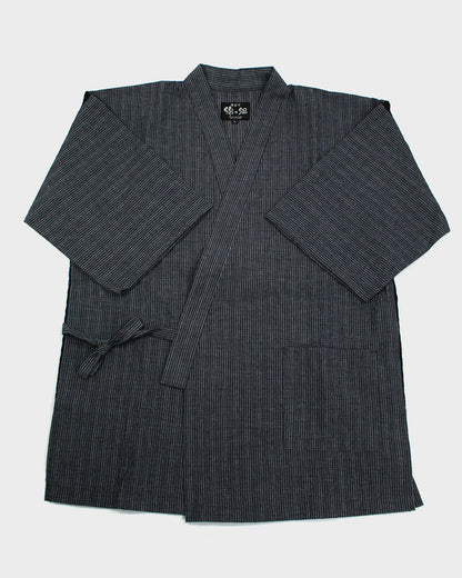 ToK Jinbei Set, Chijimi Weave, Grey Shima