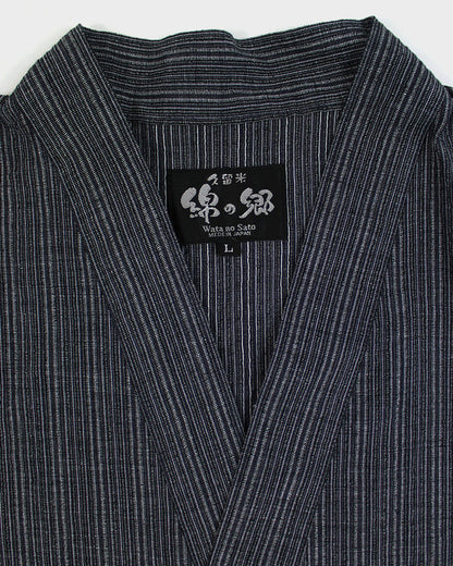 ToK Jinbei Set, Chijimi Weave, Grey Shima
