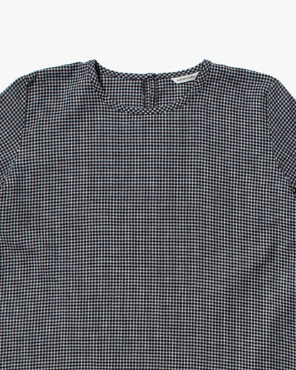 ToK Long Dress, Oversized, Black Gingham
