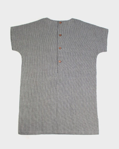 ToK Pocket Dress, Oversized, Grey Shima