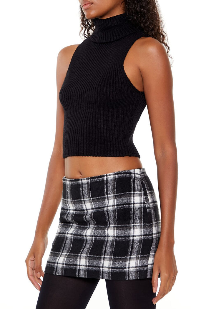 Turtleneck Sweater-Knit Tank Top