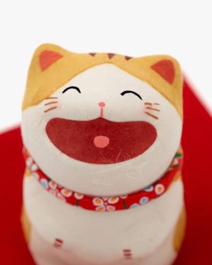 U Plus Inc, Japanese Washi Paper, Laughing Cat Ornament