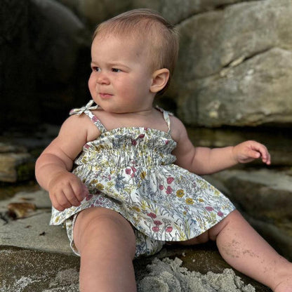 Vignette - Smocked Tank & Bloomer Set - Meadow-Sets-0-3M-Posh Baby