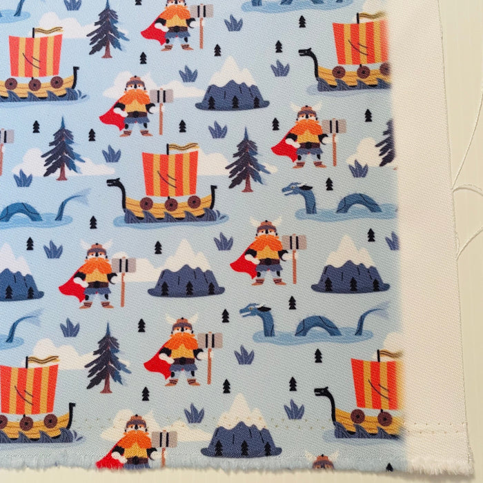 Viking, Viking Ship & Serpent Fabric
