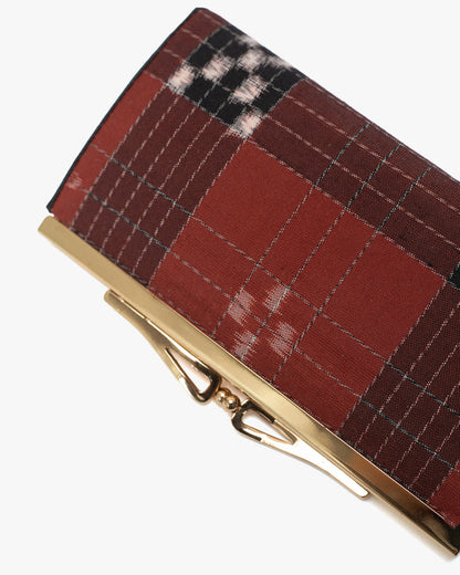 Vintage Purse, Clutch, Red with Burgundy and Black Plaid