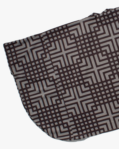 Wa-Modern, Haori, Grey with Brown Koushi Pattern