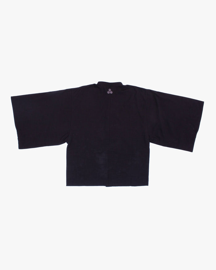Wa-Modern, Long Sleeve Button Up Tunic, Embroidered, Black