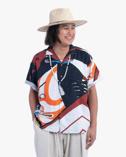 Wa-Modern, Short Sleeve Button Up, Shibaraku