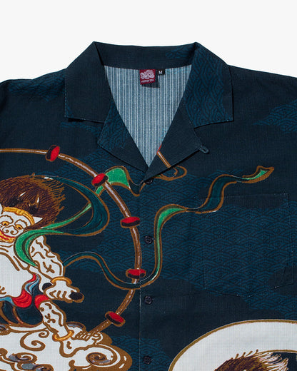 Wa-Modern Short Sleeve Button Up Shirt, Furai