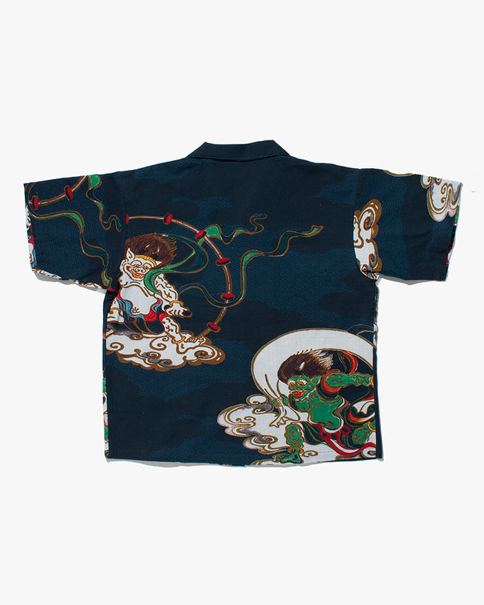 Wa-Modern Short Sleeve Button Up Shirt, Furai