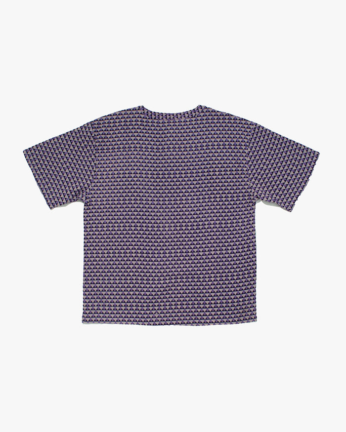 Wa-Modern, Short Sleeve Button Up Tunic, Purple