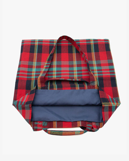 Wa Modern Tote, Red Plaid, Neko