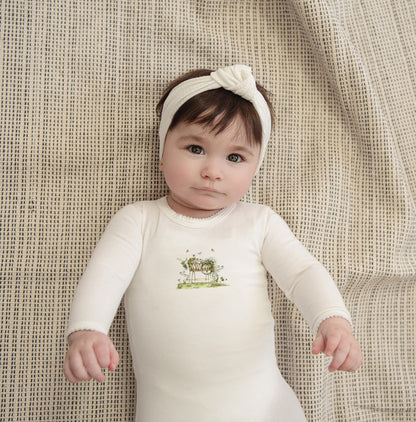 Watercolor Cradle Collection - Footie + Bonnet