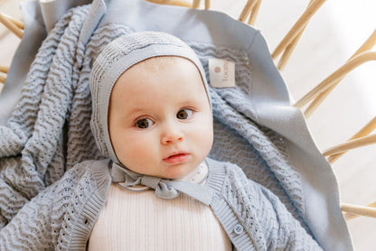 Wave Collection - Knit Pointelle Blanket