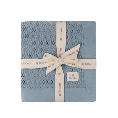 Wave Collection - Knit Pointelle Blanket