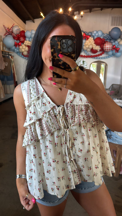 Wildflower Ruffle Top