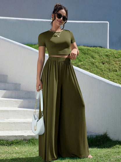 WOMEN SUMMER TWO PIECE OUTFIT