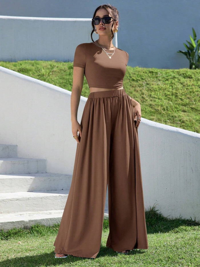 WOMEN SUMMER TWO PIECE OUTFIT
