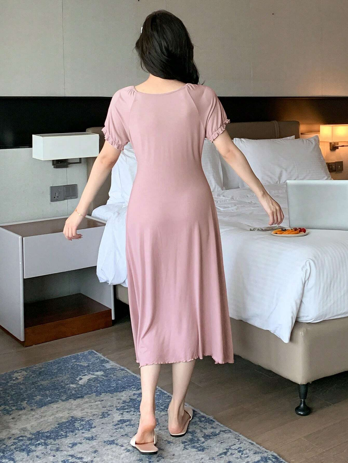 WOMEN'S FRENCH-STYLE DRAWSTRING LONG DRESS