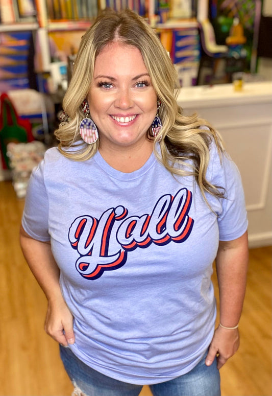 Y’all  Blue T-Shirt