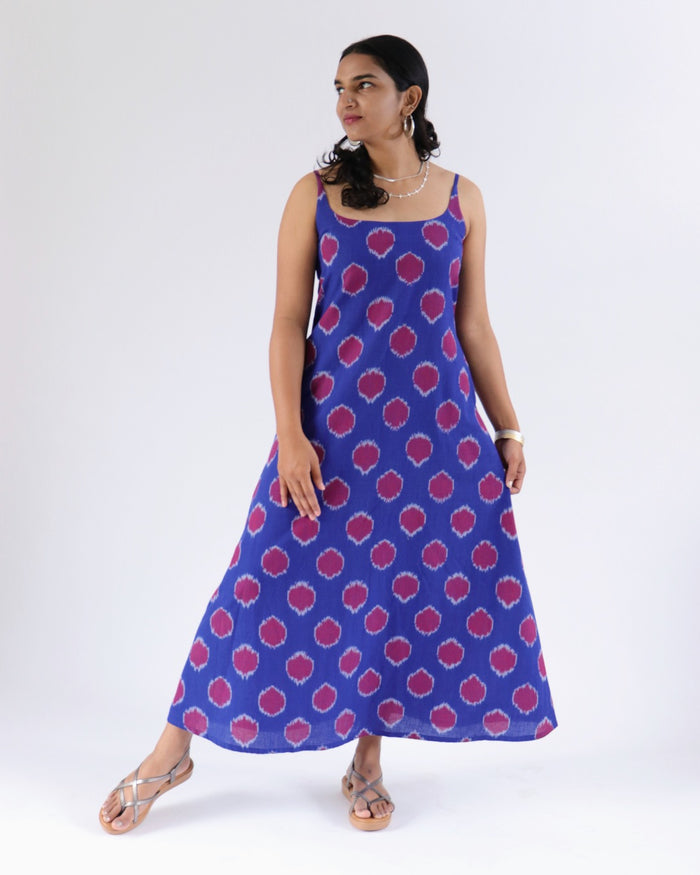 Zadie Dress - pink multi ikkat