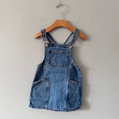 Zara / Denim overall skirt / 3Y